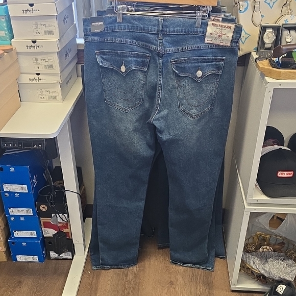 True Religion Relaxed Fit Blue Jeans